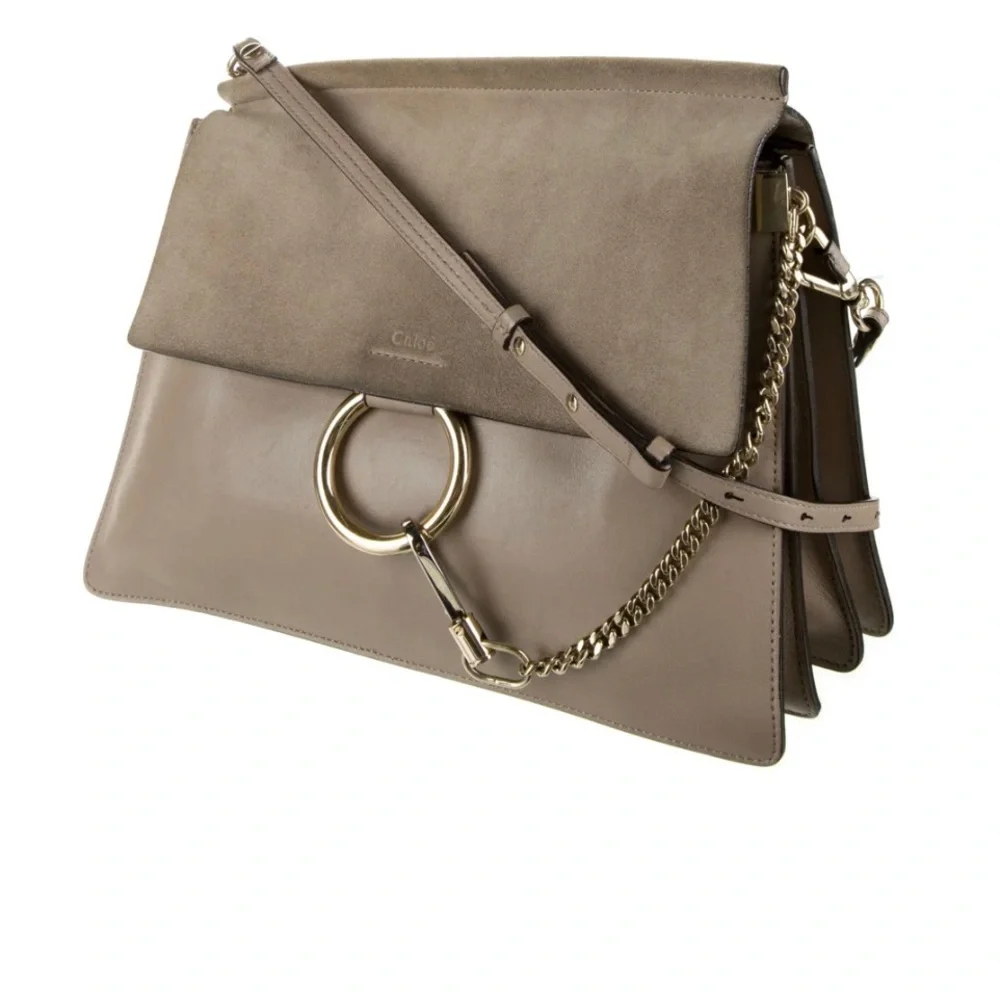 Chloe’ Medium Faye Shoulder Bag - Neutral Leather - Picture 2 of 4